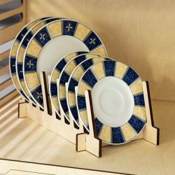 Tallerkenholder av tre