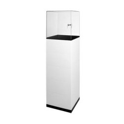 "Utstillingspodie med lsbart deksel"