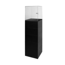 "Utstillingspodie med lsbart deksel"