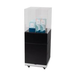 "Utstillingspodie med vareboks