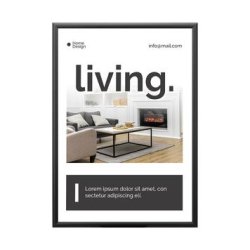 Snapramme 25 mm, svart