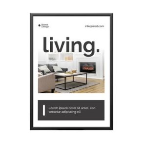 Snapramme 25 mm, svart