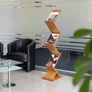 Brosjyrestativ av tre - Zick-Zack Madera - M