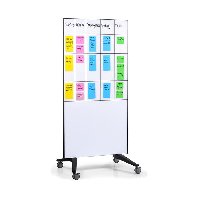 Glasboard p&aring; hjul